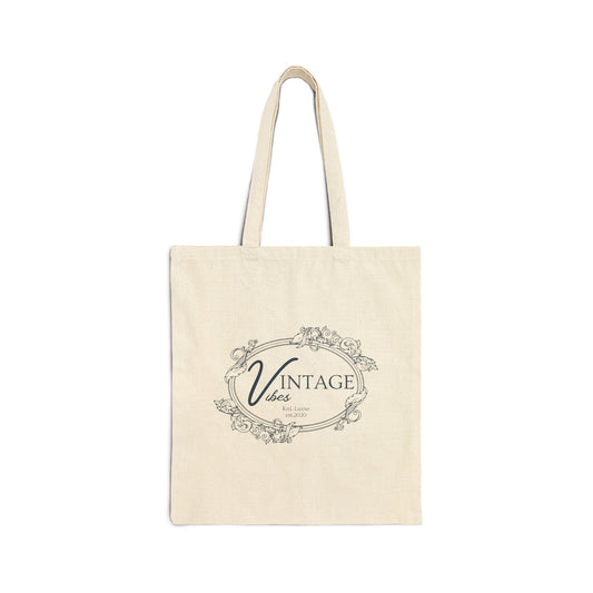 Vintage Vibes Reusable Canvas Tote Bag