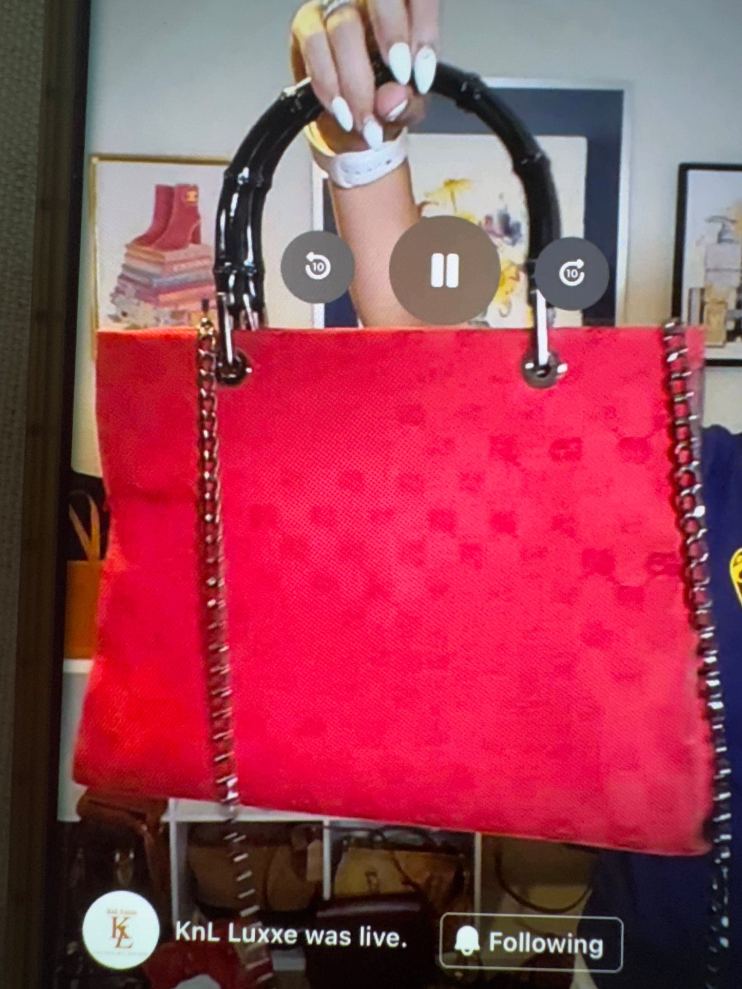 Gucci red bamboo