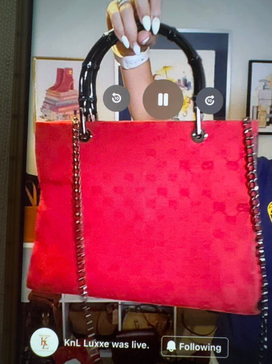 Gucci red bamboo
